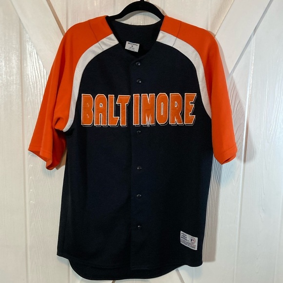 dynasty Other - Baltimore Baseball Jersey - Black and Orange
